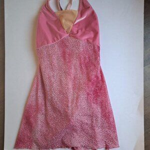 Jerry's figure skating competition show dress pink sleeveless youth 12-14